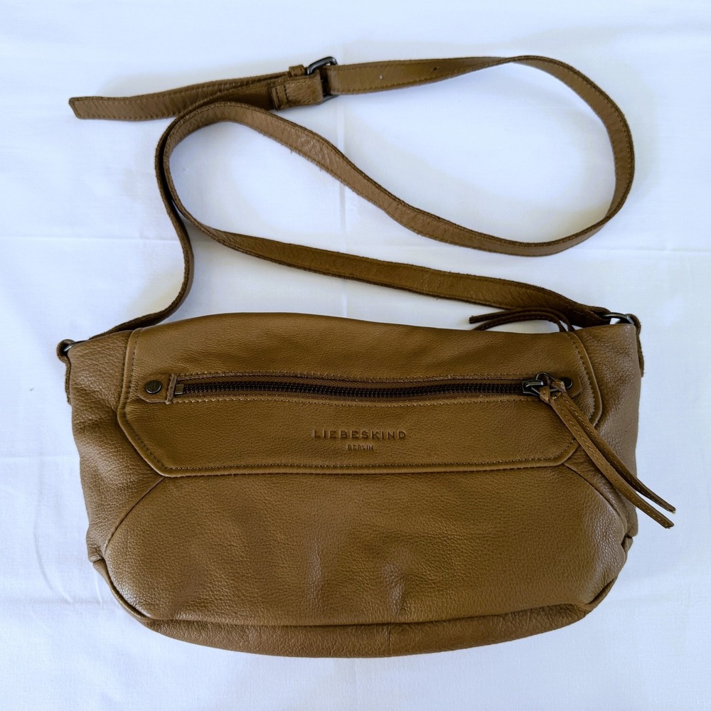 Liebeskind Berlin Bronx Crossbody Leather Handbag Chocolate Brown Soft Supple